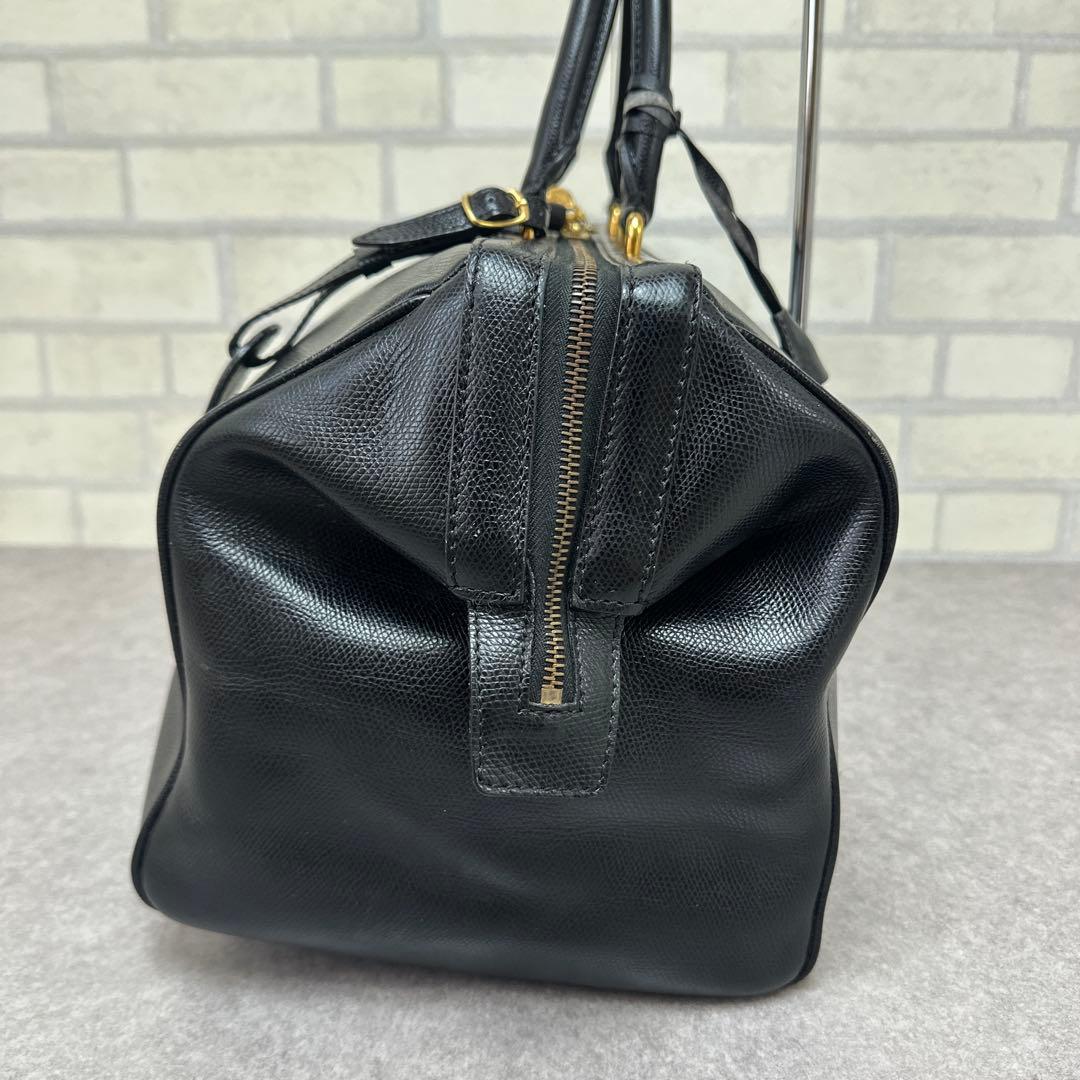 ★希少★ CELINE セリーヌ ボストンバック ブラック レザー 南京錠