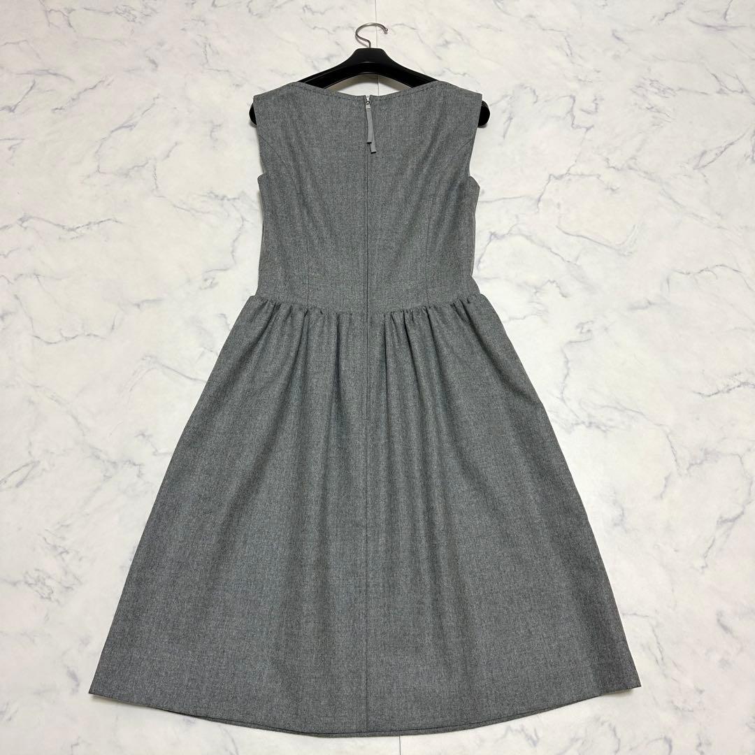 FOXEY ウール ギャザーワンピース Aライン 美品 38
