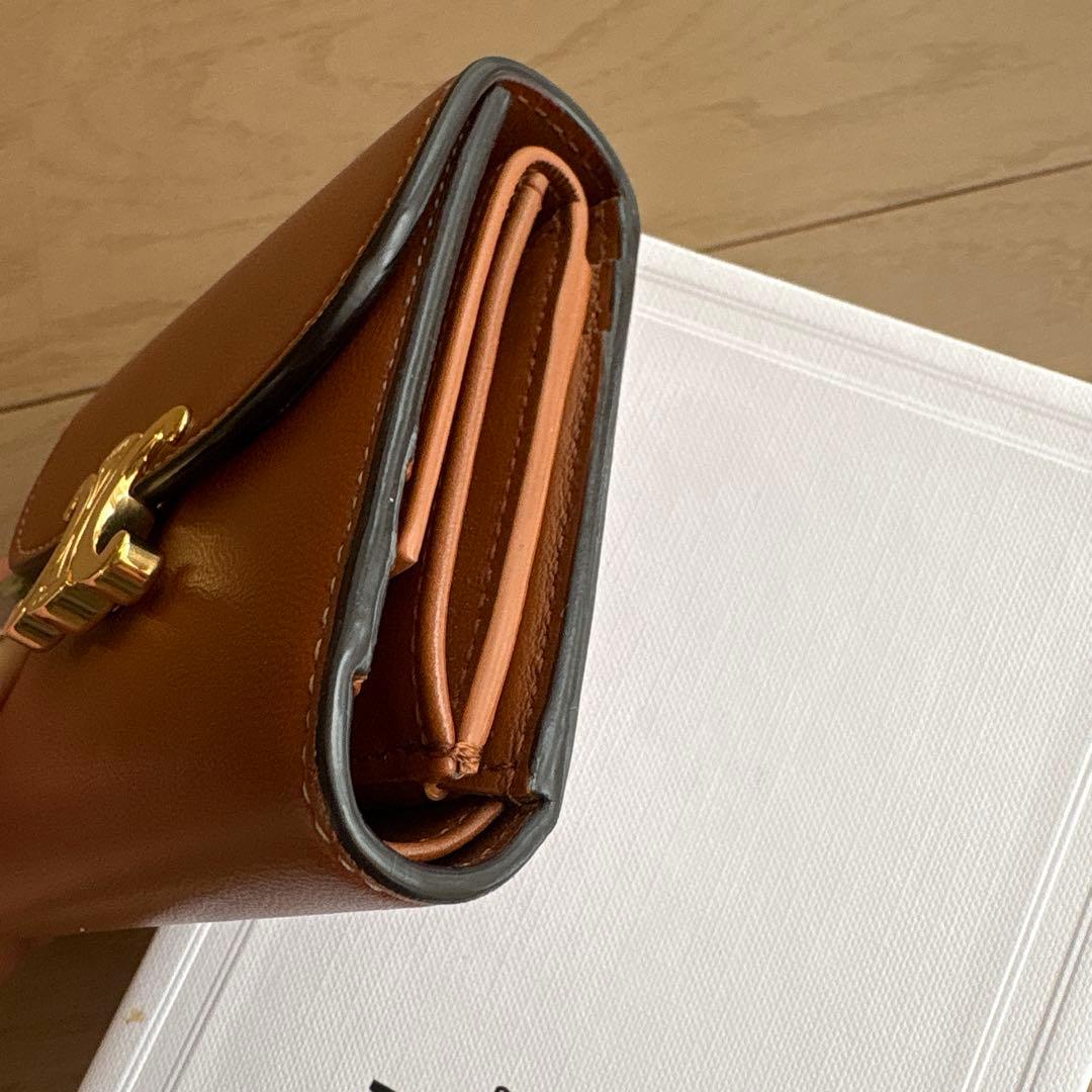 CELINE トリオンフ　ブラウン 三つ折り財布　美品