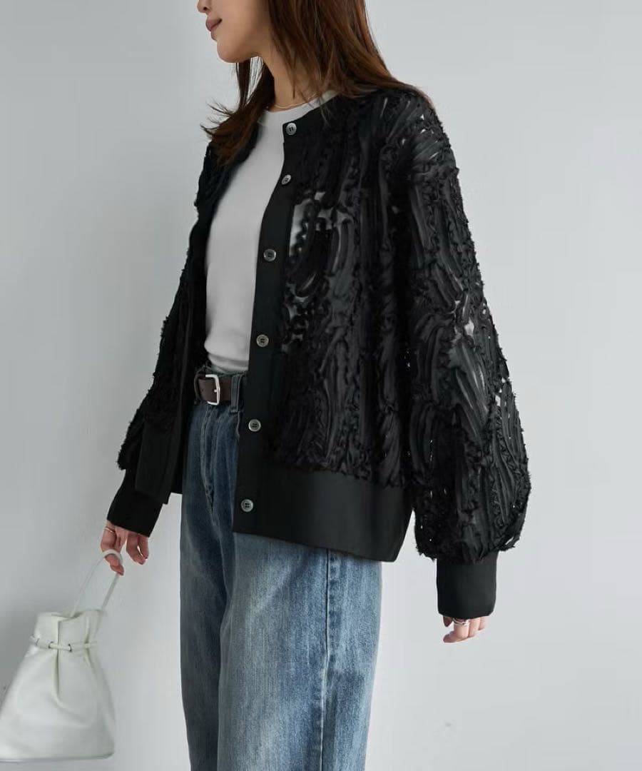 STYLE DELI チュールにデコレーションカーディガン