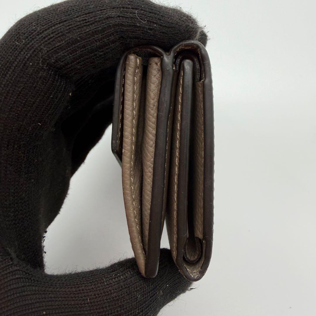 ボナベンチュラ　三つ折り財布　スモールウォレット　ノービレレザー　トープ