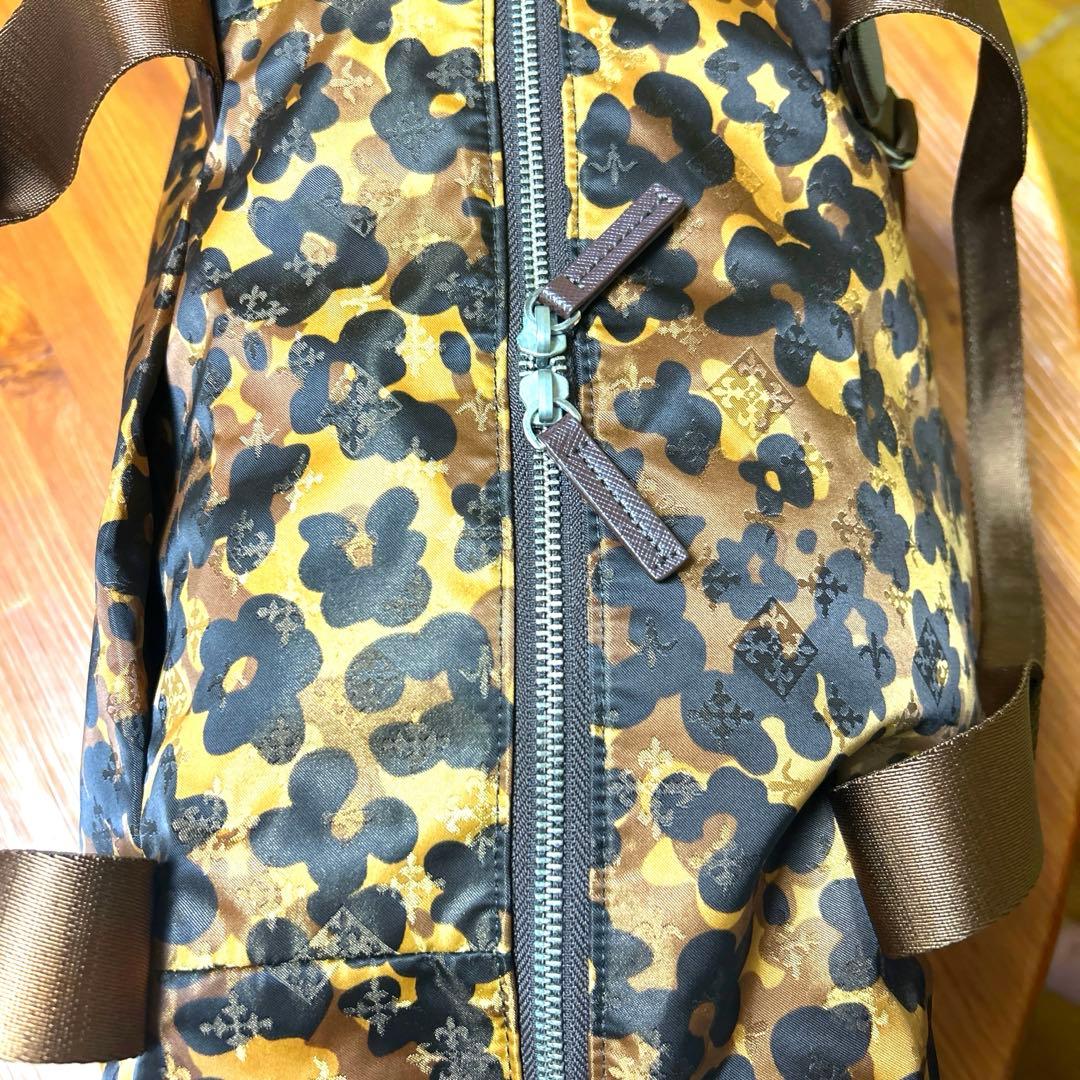 新品 ラシット レオパード　￼花柄　トートバッグ 旅行用　ボストンバック2way