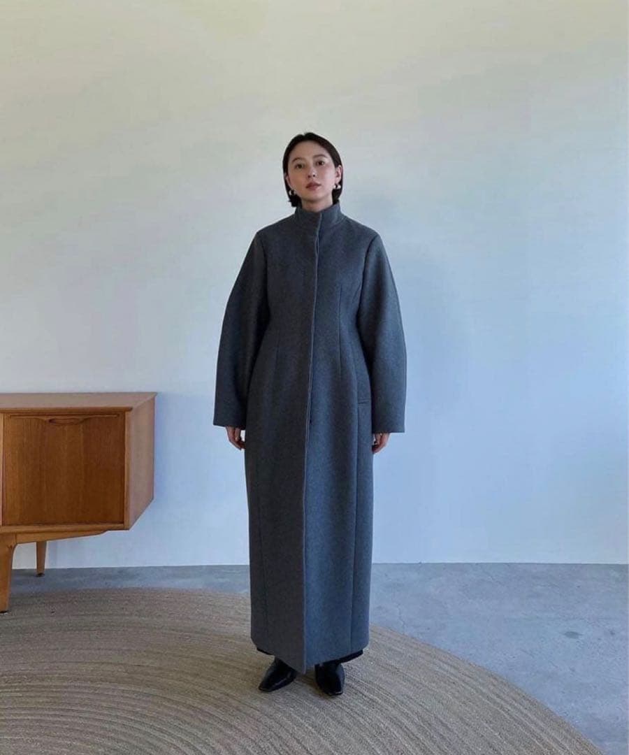 CLANE CONSTRUCTIVE LONG COAT ネイビー