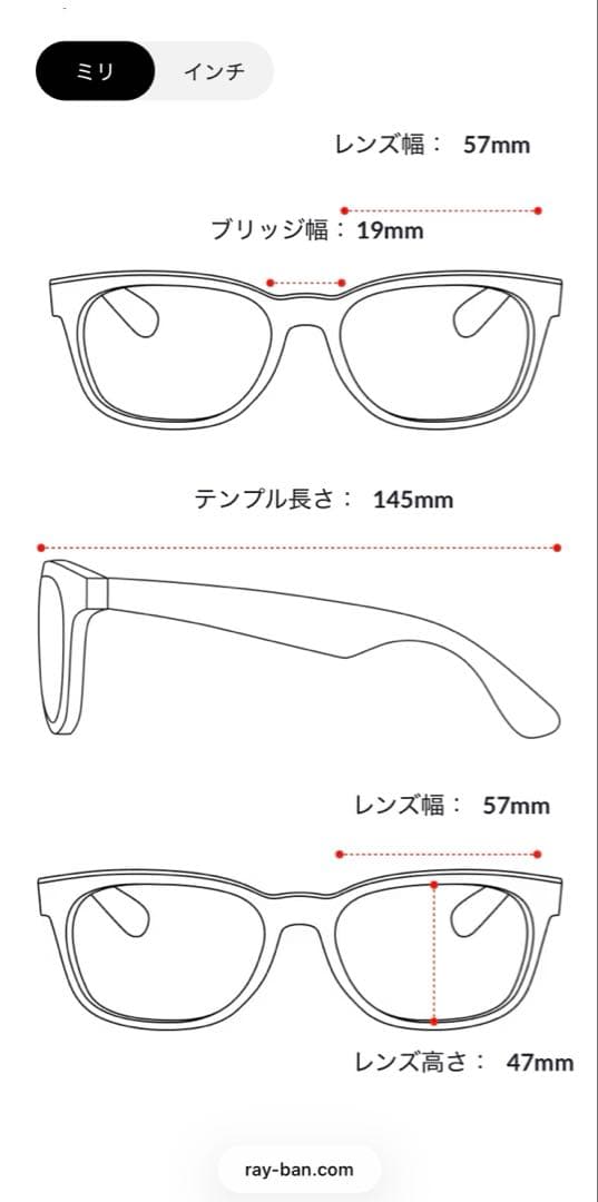 【Ray-Ban】RB4260D 601/71 57-19 サングラス レイバン