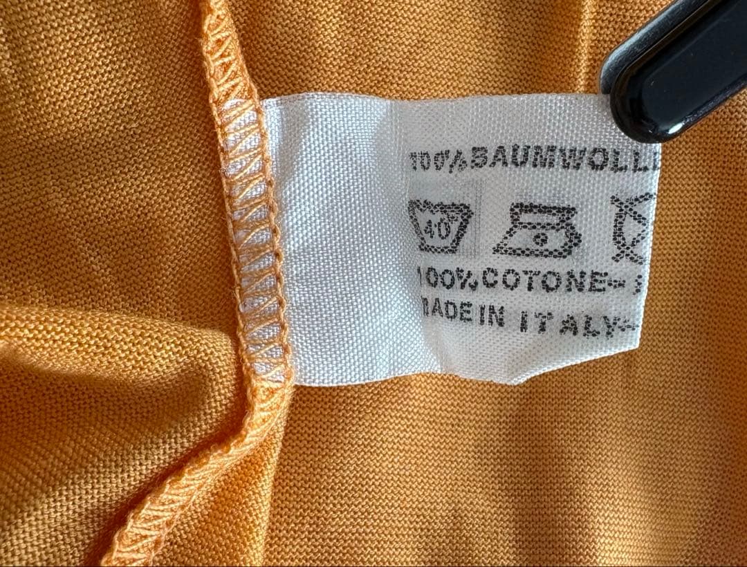 希少LOEWE　ロエベ　刺繡ロゴ　アナグラム　半袖Tシャツ　オレンジ