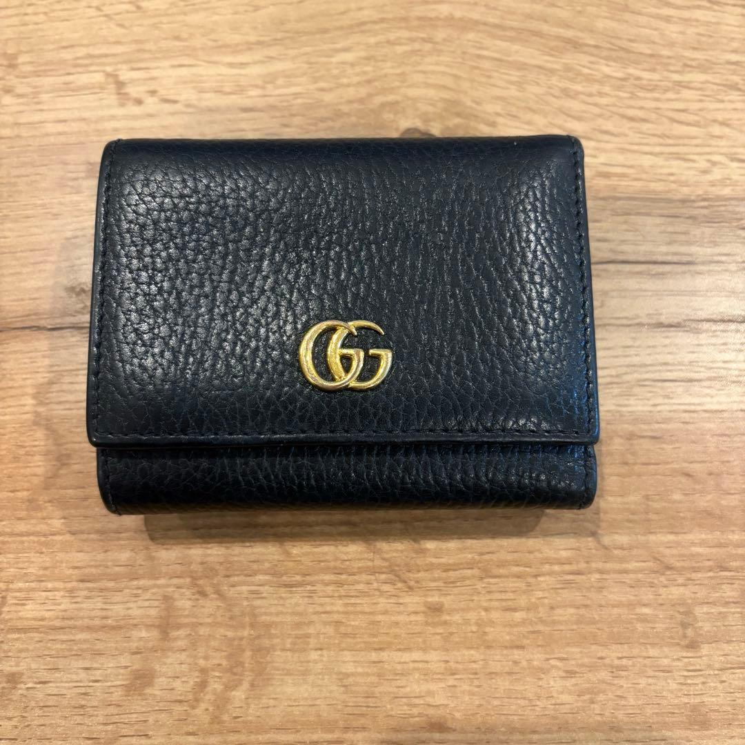 GUCCI 三つ折り財布/本革