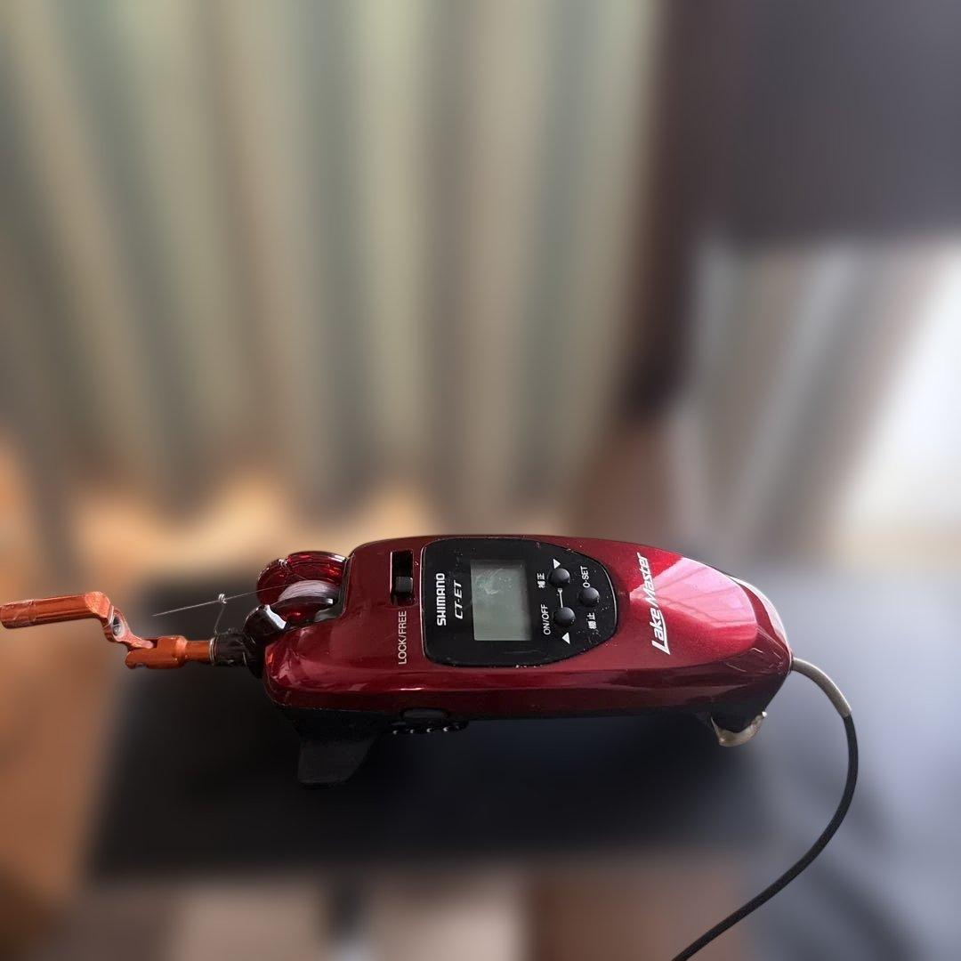 ワカサギ電動リール レッドと仕掛け5枚と針外し