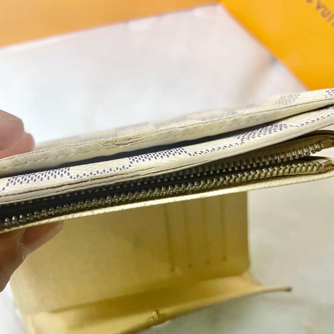 LOUIS VUITTONダミエアズール二つ折り財布 ポルトフォイユ・サラ
