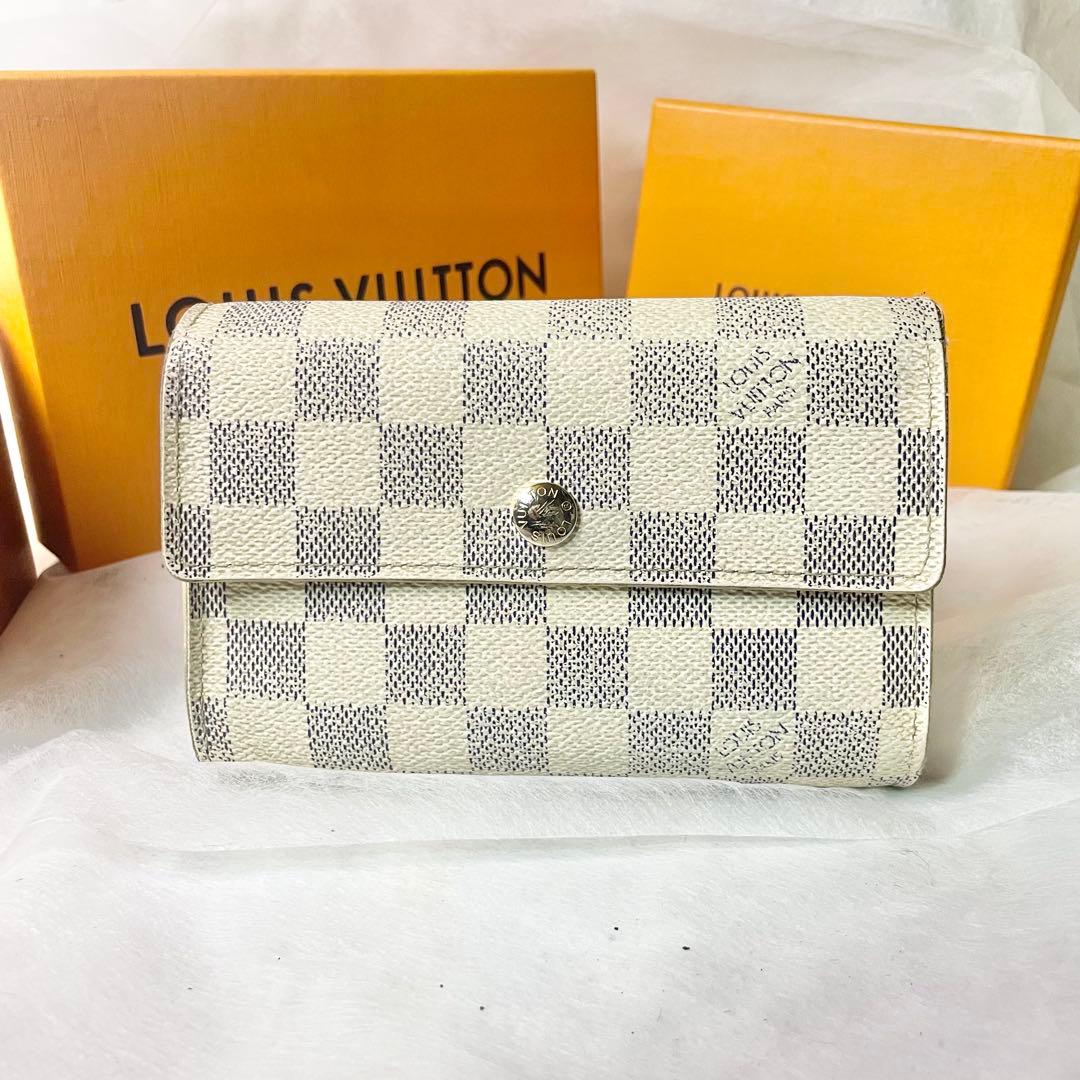 LOUIS VUITTONダミエアズール二つ折り財布 ポルトフォイユ・サラ