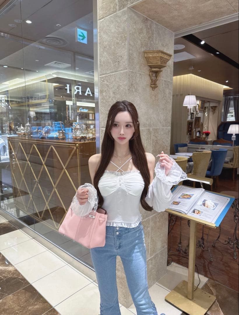 Lumignon ルミニョン　Mellow Heart Tulle Top
