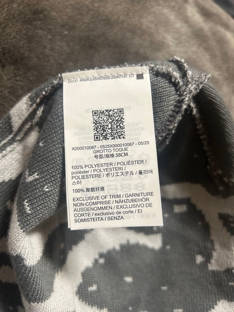 ARC'TERYX ニット帽 グレー・ホワイト 58cm