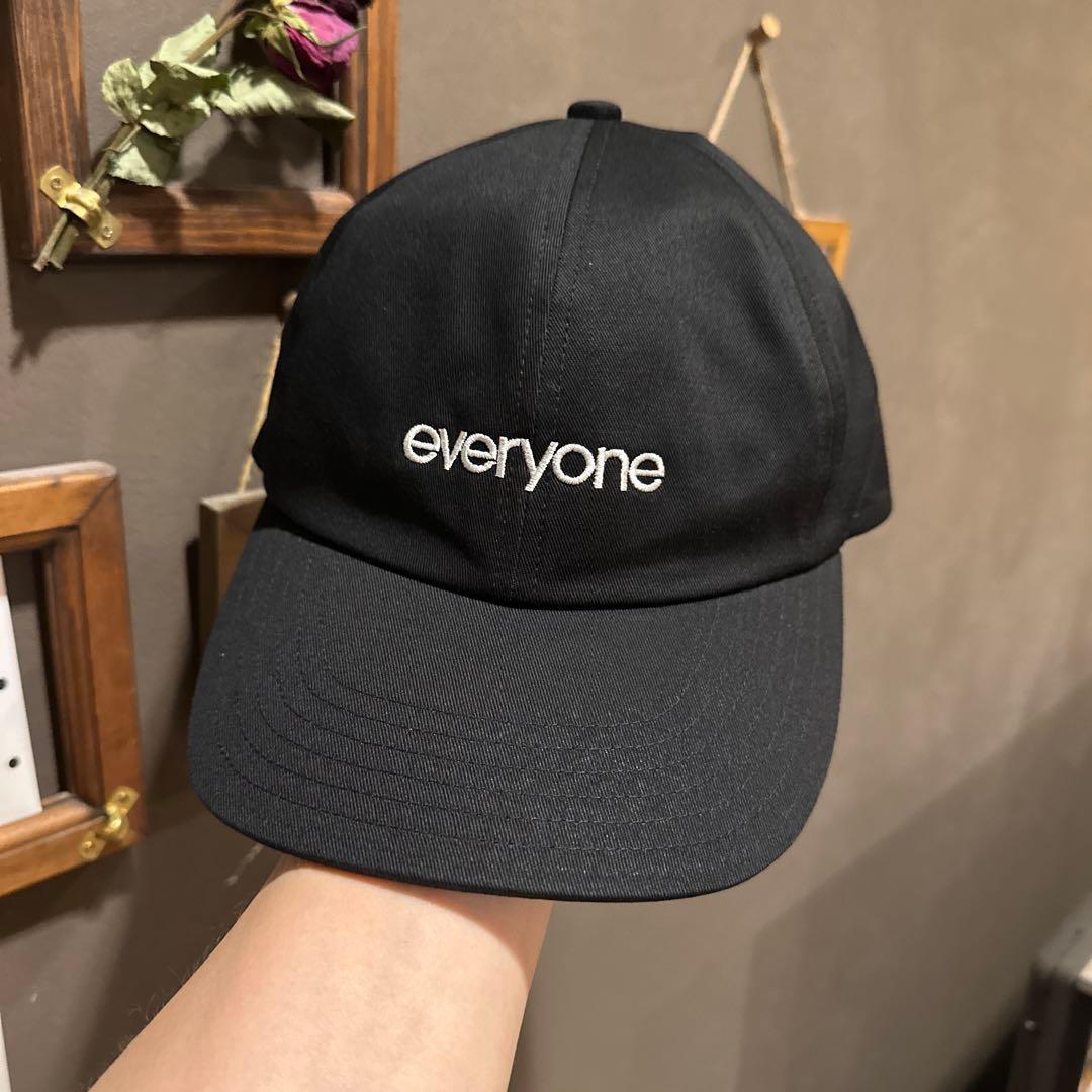 【新作】everyone エブリワン cap キャップ コットン 黒 ブラック