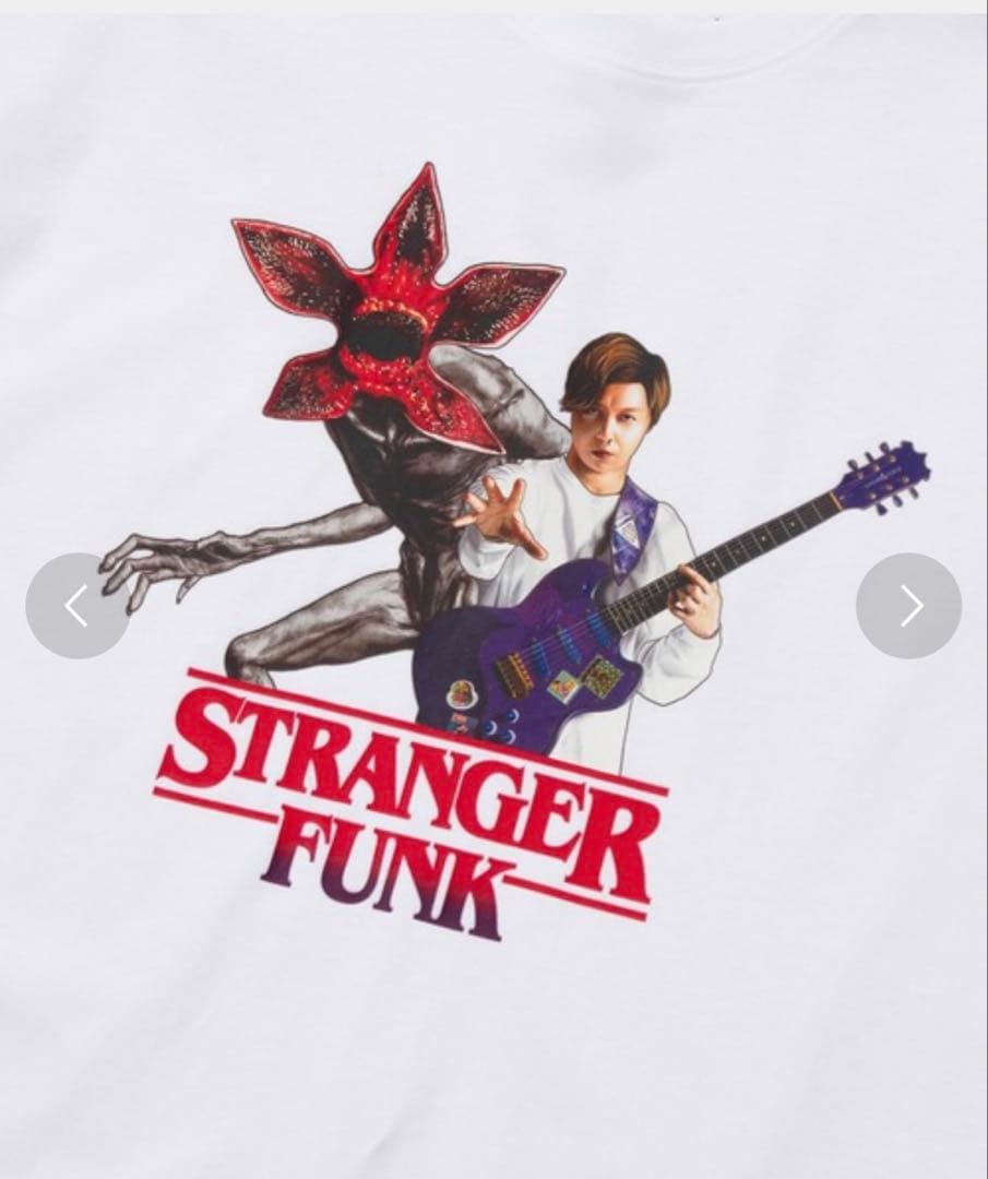 ストレンジャーシングス　堂本剛　Tシャツ　ホワイトFUNK ENDRECHERI