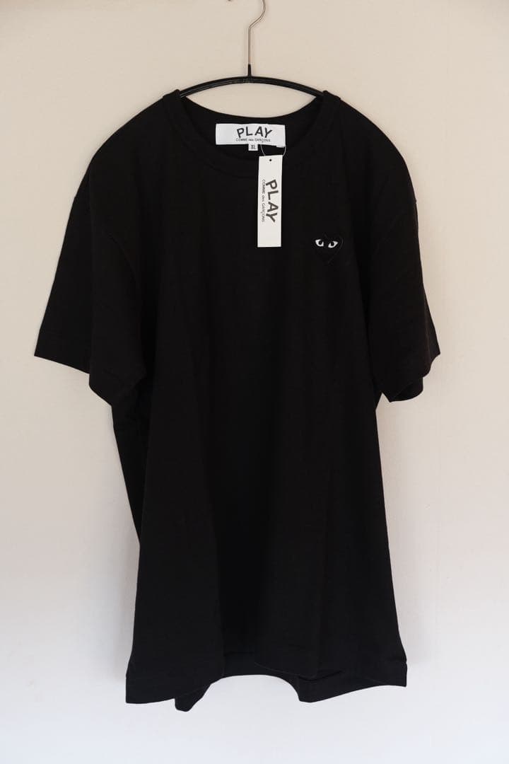 PLAYコムデギャルソン　Tシャツ 黒×黒