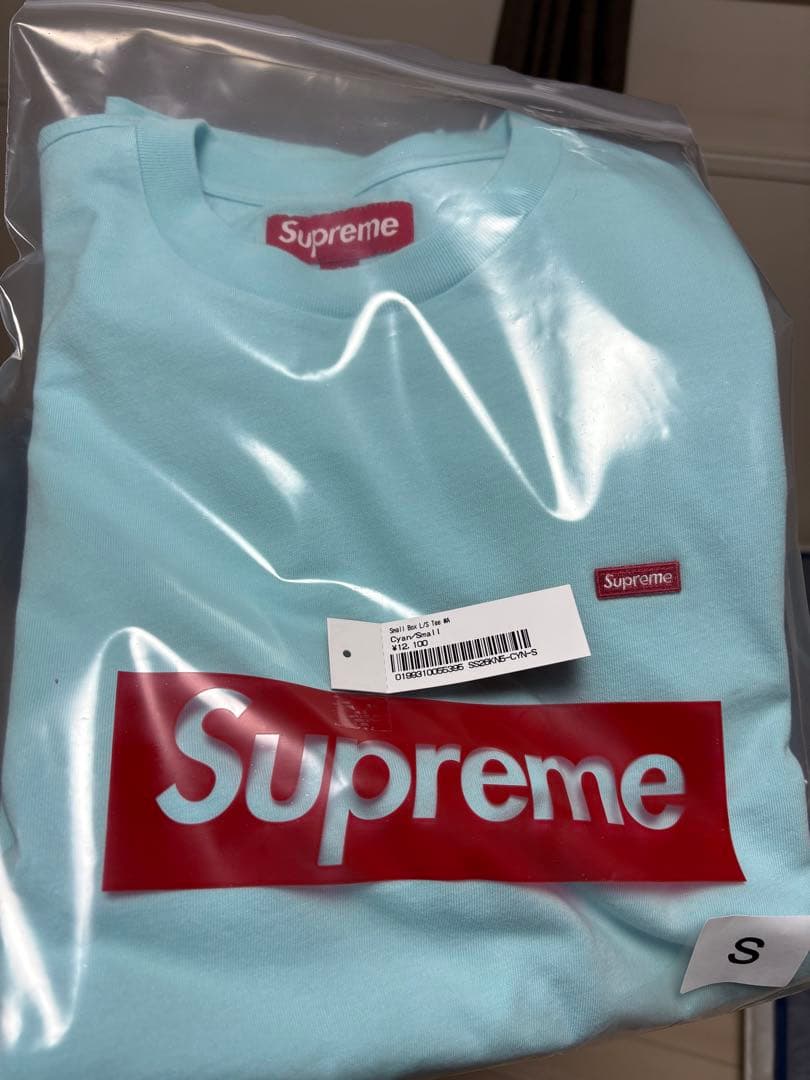 Small Box L/S Tee 【S size】 Cyan