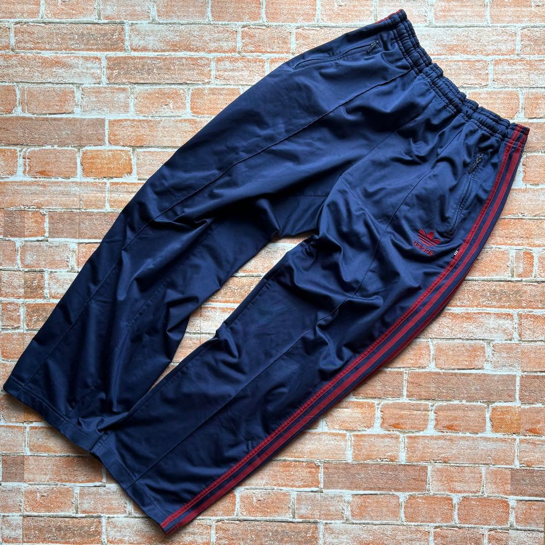 アディダス トラックパンツ 万国旗 80s 90s ネイビー レッド ジャージ