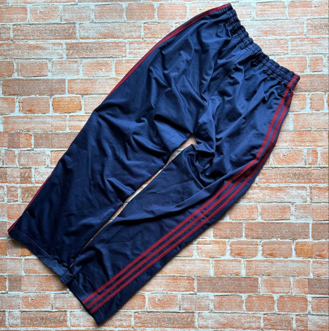 アディダス トラックパンツ 万国旗 80s 90s ネイビー レッド ジャージ