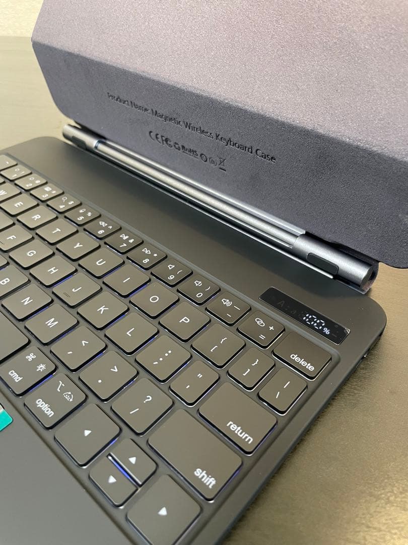 ipad Air、iPad proキーボード ケース、13、12.9インチ黒い