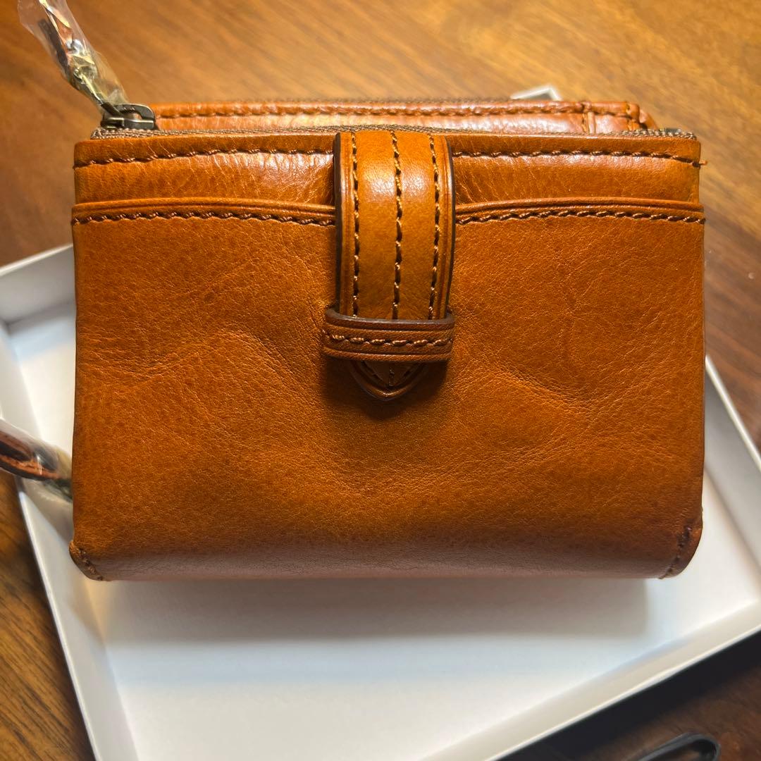 新品　ダコタ Dakota クラプトン 二つ折り財布 キャメル