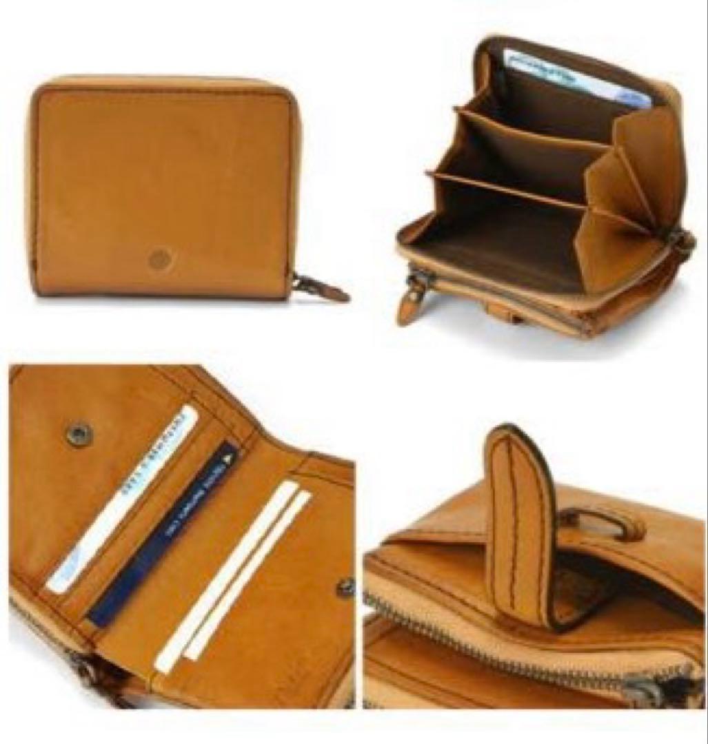 新品　ダコタ Dakota クラプトン 二つ折り財布 キャメル