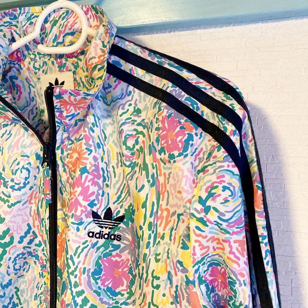 アディダス セットアップNOAH ADIDAS コラボ花柄 総柄 ジャージ 長袖