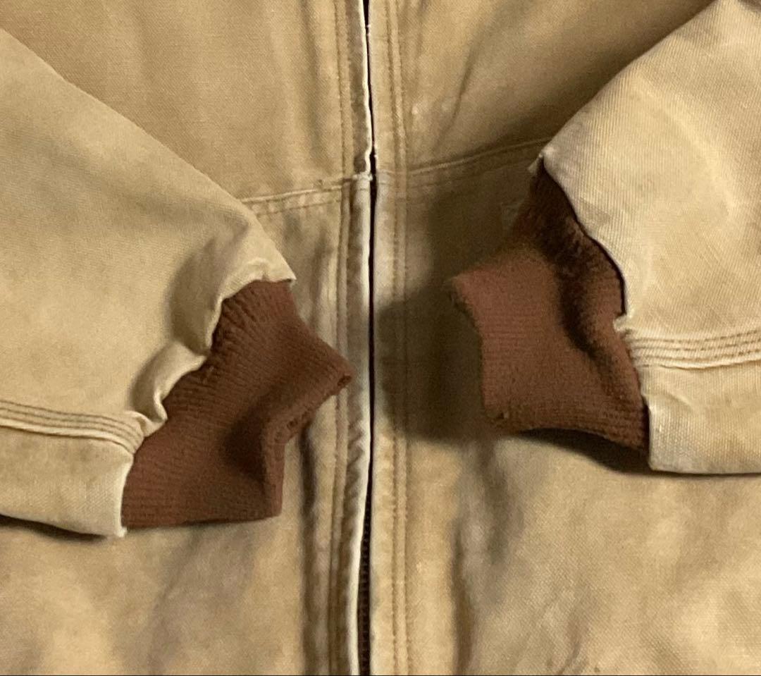 Carhartt アクティブジャケット ベージュ ダックパーカー 古着　XL