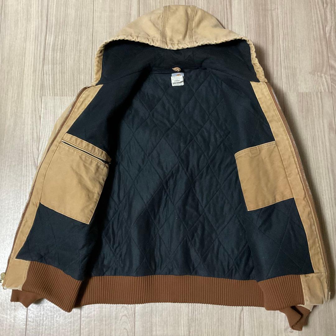Carhartt アクティブジャケット ベージュ ダックパーカー 古着　XL