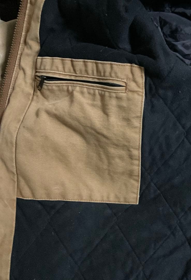 Carhartt アクティブジャケット ベージュ ダックパーカー 古着　XL