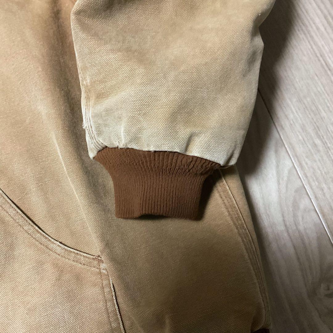 Carhartt アクティブジャケット ベージュ ダックパーカー 古着　XL