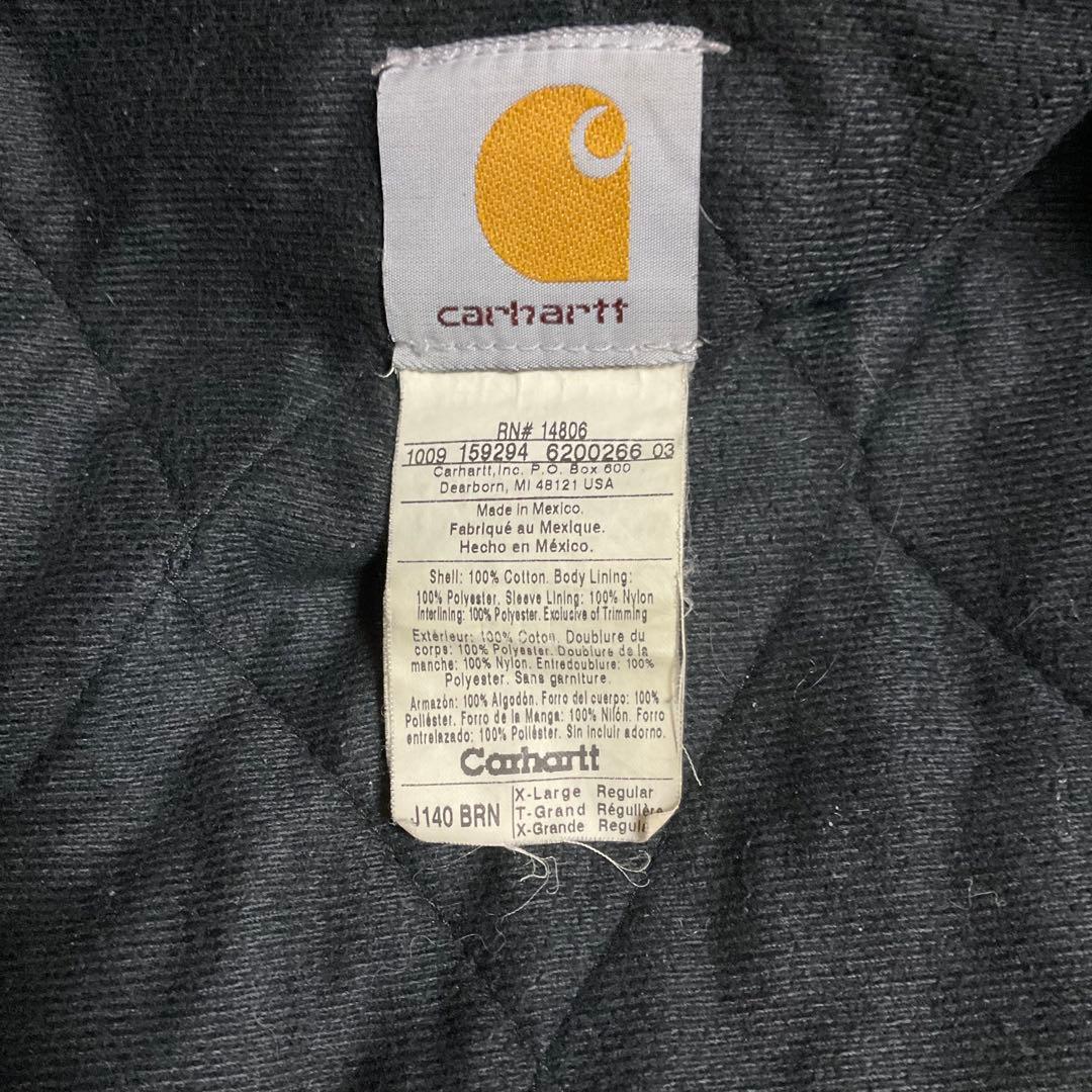 Carhartt アクティブジャケット ベージュ ダックパーカー 古着　XL