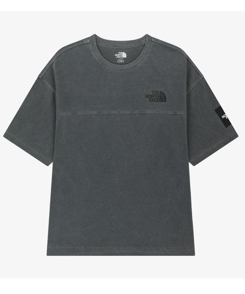 韓国ノースフェイス　ダメージTシャツ　グレー　XL 新品　ウォッシュ加工　XXL