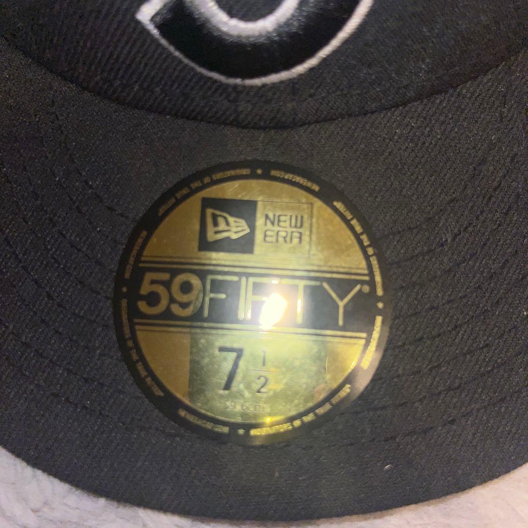 supreme✖️New Era ブラック コラボキャップ 7 1/2