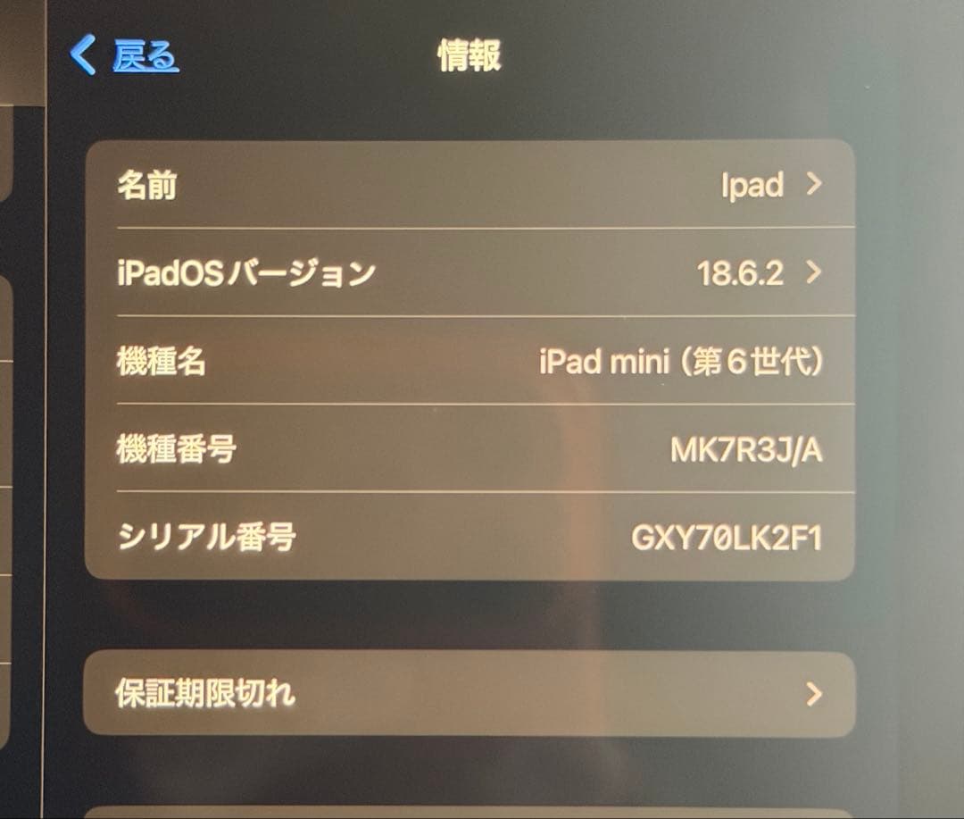 美品 iPad mini Wi-Fiモデル 第6世代 64GB パープル