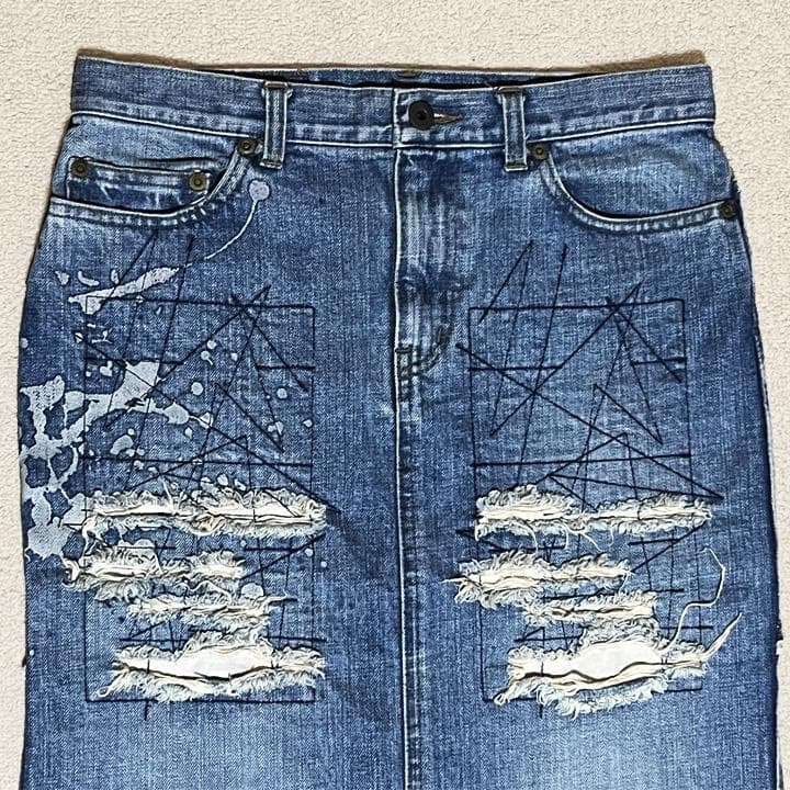 Hysteric Glamour　ダメージ　デニム　ロングスカート 90's