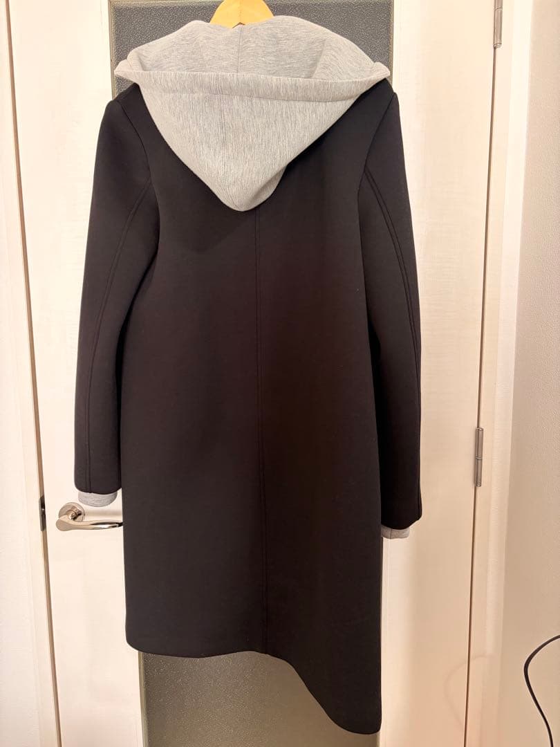 ZARA デタッチャブルフード コントラストコート M