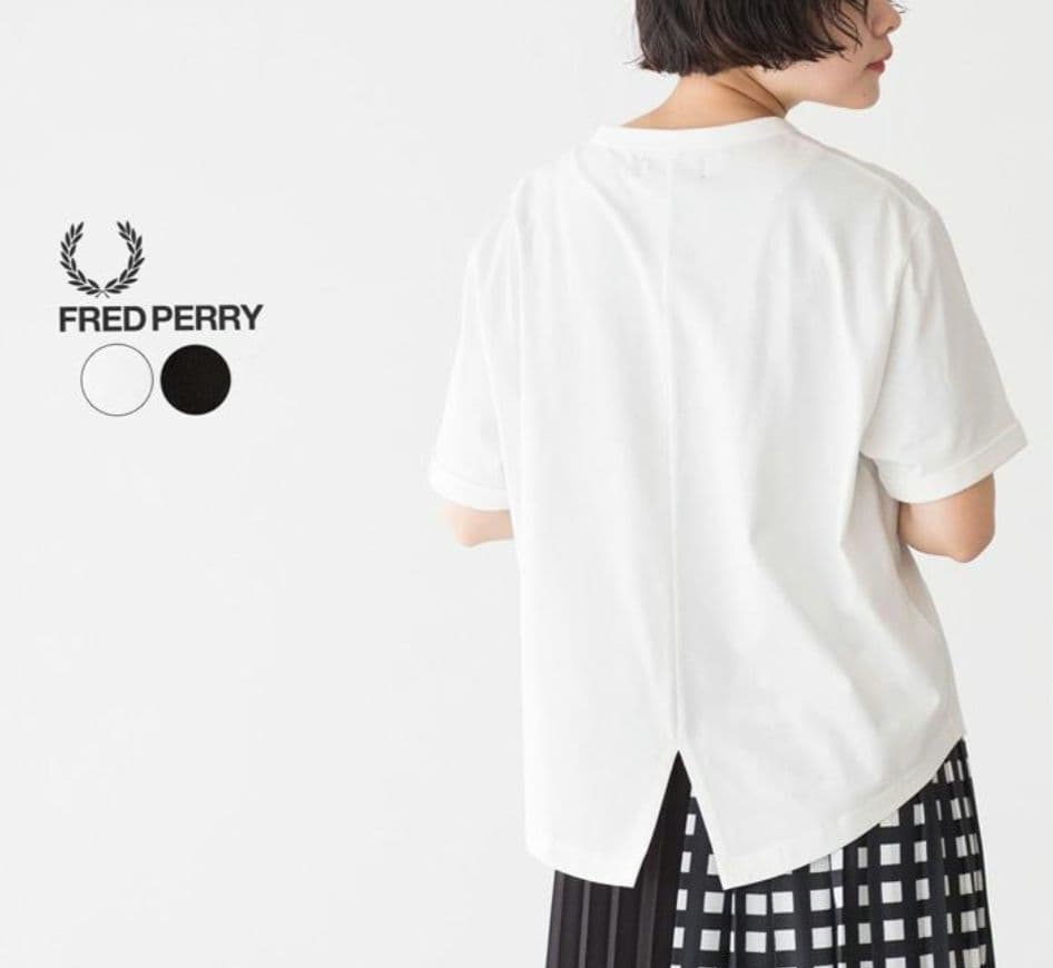 試着のみ 美品 フレッドペリー フィッシュテール ヘム Tシャツ