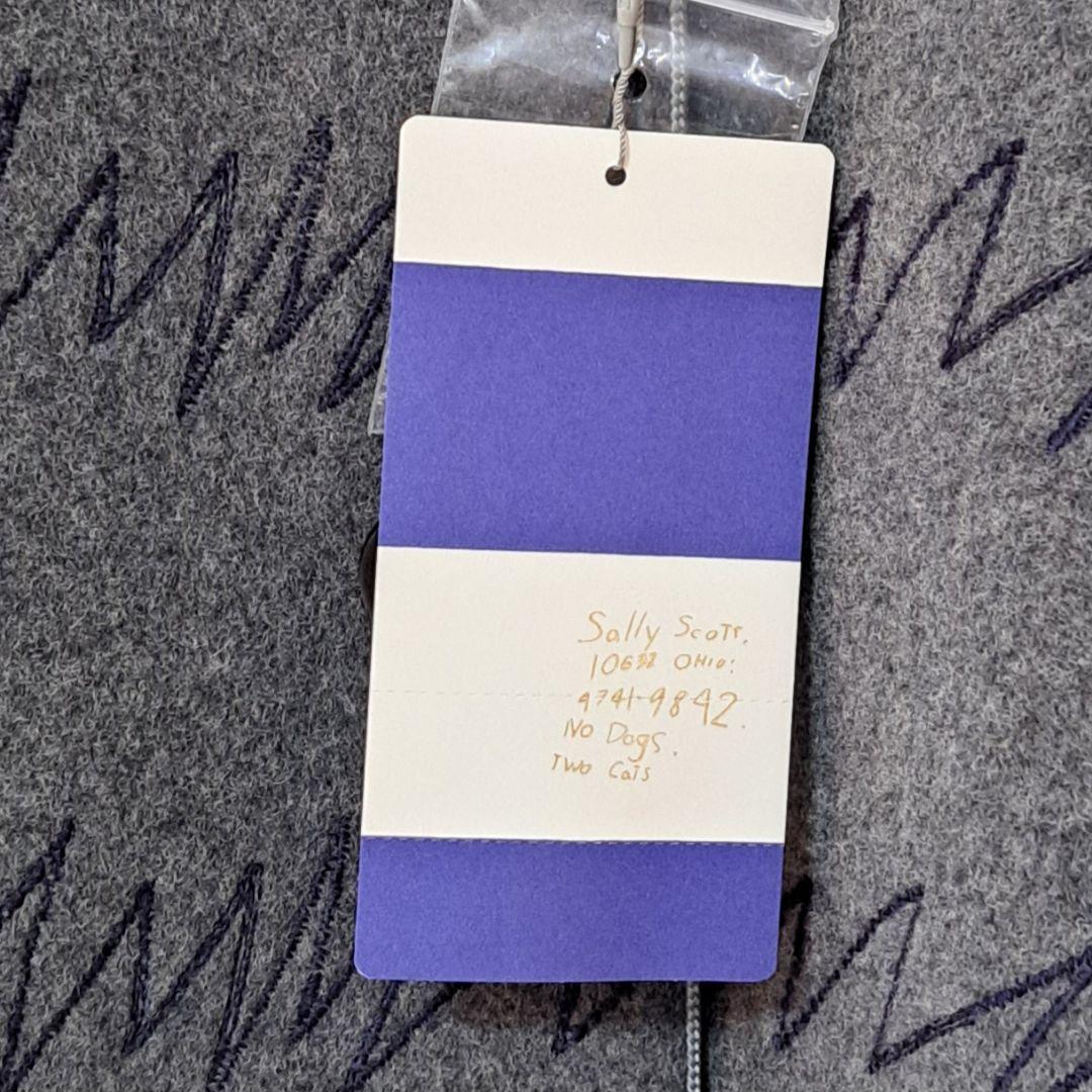 希少新品タグ付 Sally Scott　ウールノーカラーコート　11号　グレー