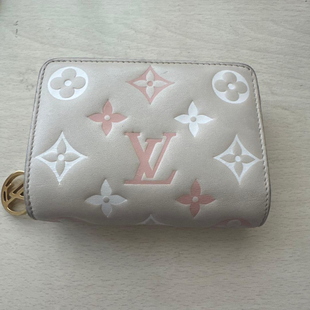 Louis Vuitton 二つ折り財布 ベージュ/ピンク
