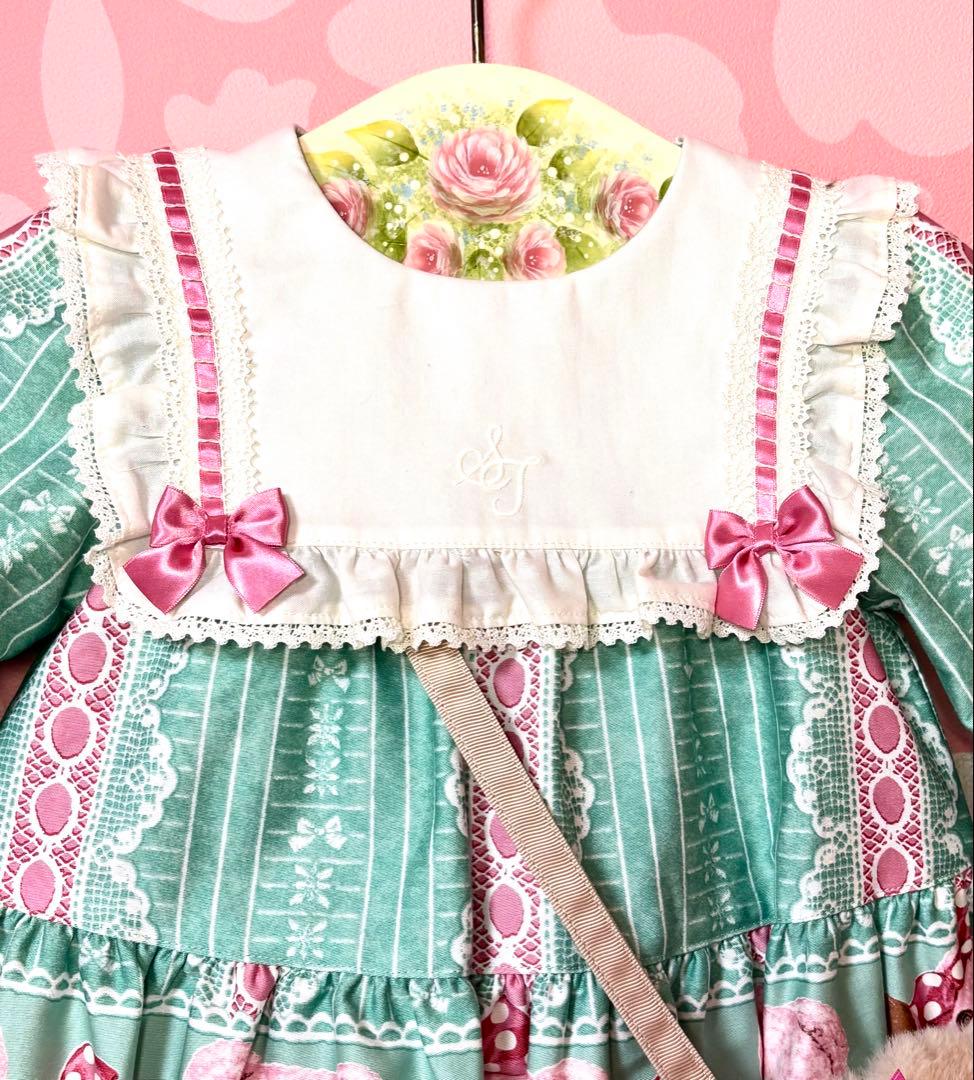 シャーリーテンプル　くまさん　ワンピース90 新品　70%引き