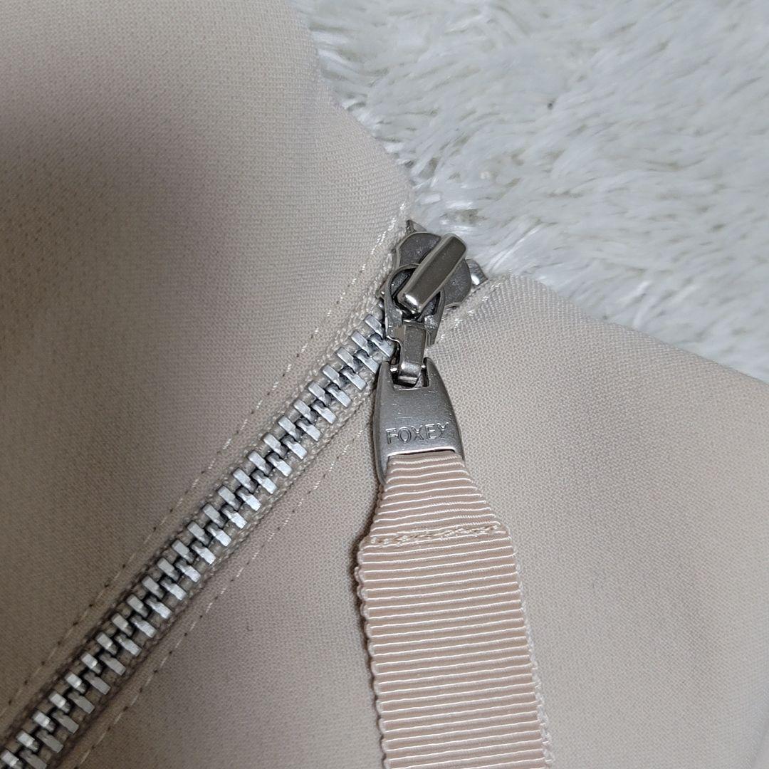 美品✨フォクシーニューヨーク フレアワンピース ベージュ Aライン