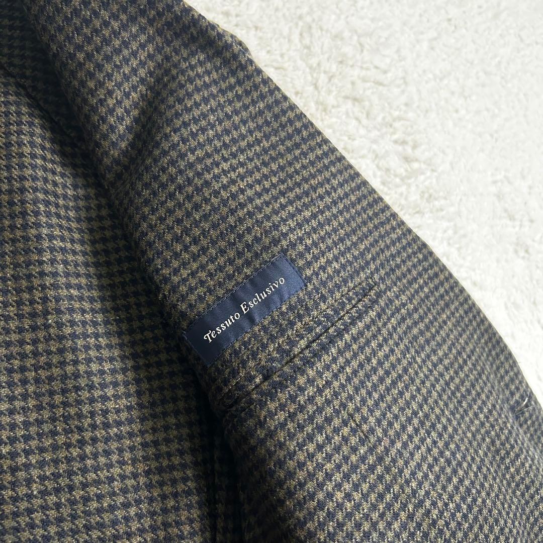 最高級✨LARDINI ウール100% ラペル付　テーラードジャケット 48