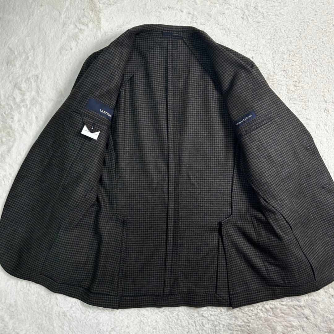 最高級✨LARDINI ウール100% ラペル付　テーラードジャケット 48