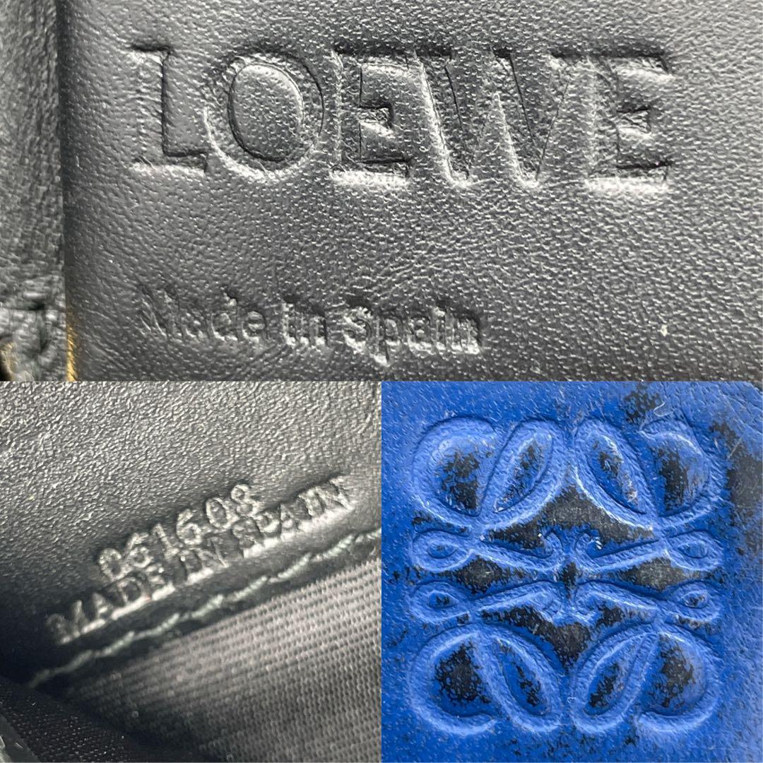 LOEWE ロエベ 折り財布 スクエア ラウンドファスナー パズル レザー