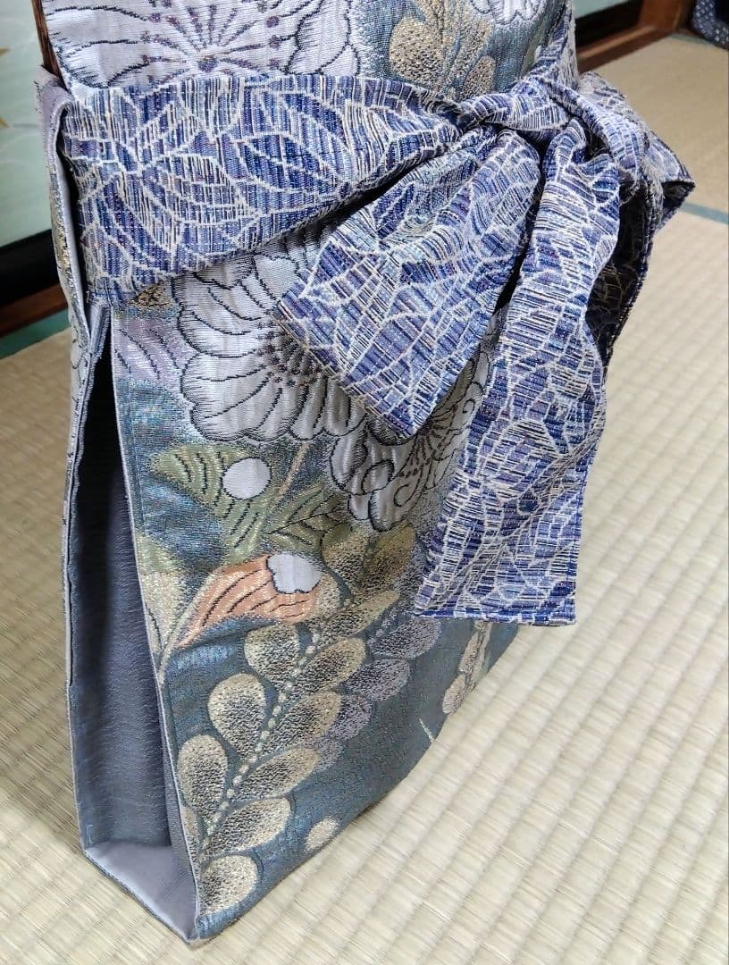 【高級辻が花中古品帯リメイク】和楽器　琴　油単　ゆたん