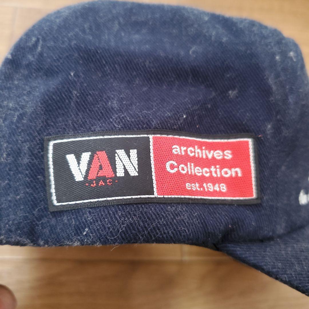 VAN 刺繍入り ネイビーキャップ、正規品、アイビー、激レア、昭和レトロ