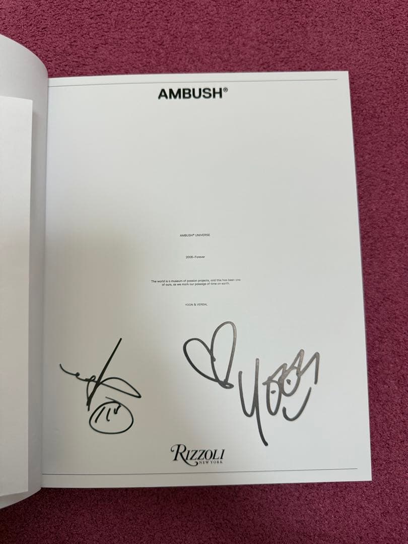 ambush アンブッシュ　ブランドブック　直筆サイン入り