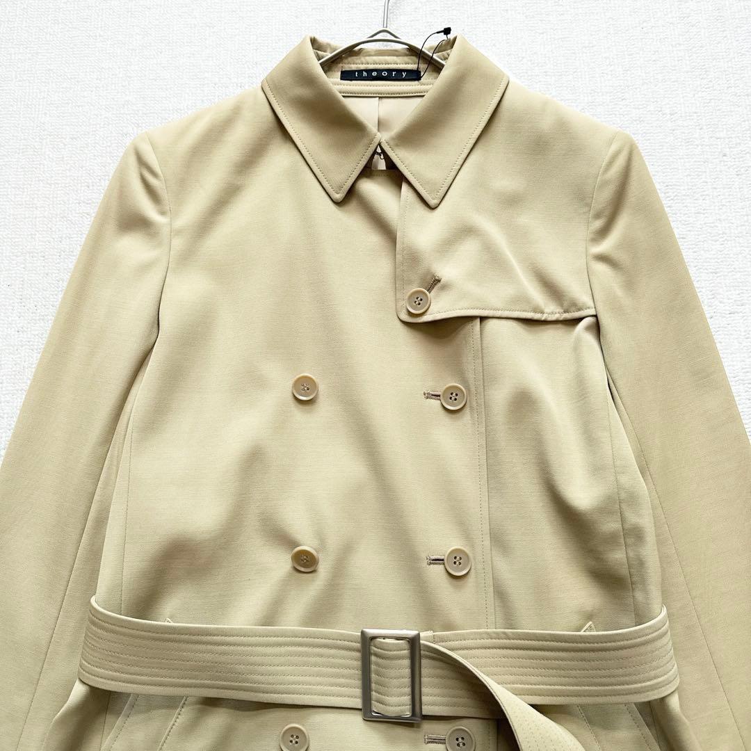 【タグ付き未使用品】セオリー　トレンチコート　ダブル　定価65,100円