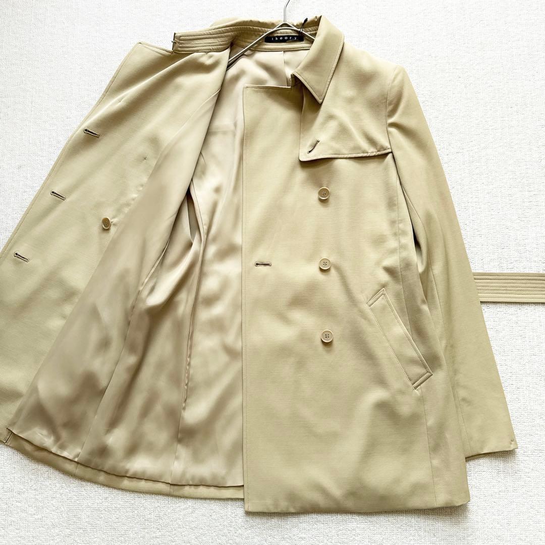 【タグ付き未使用品】セオリー　トレンチコート　ダブル　定価65,100円