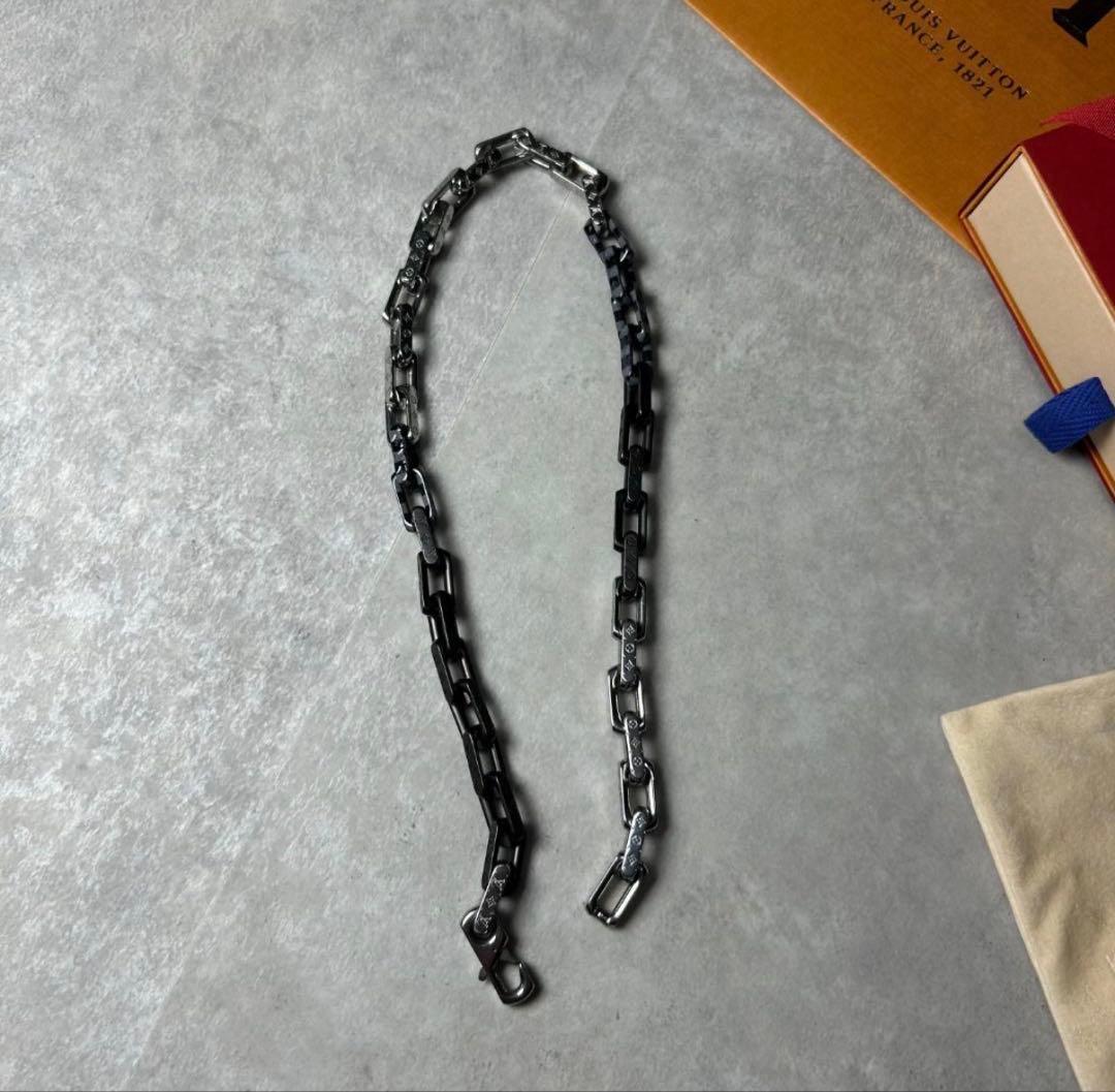 【希少ダミエ柄】LOUIS VUITTON コリエ　チェーンネックレス