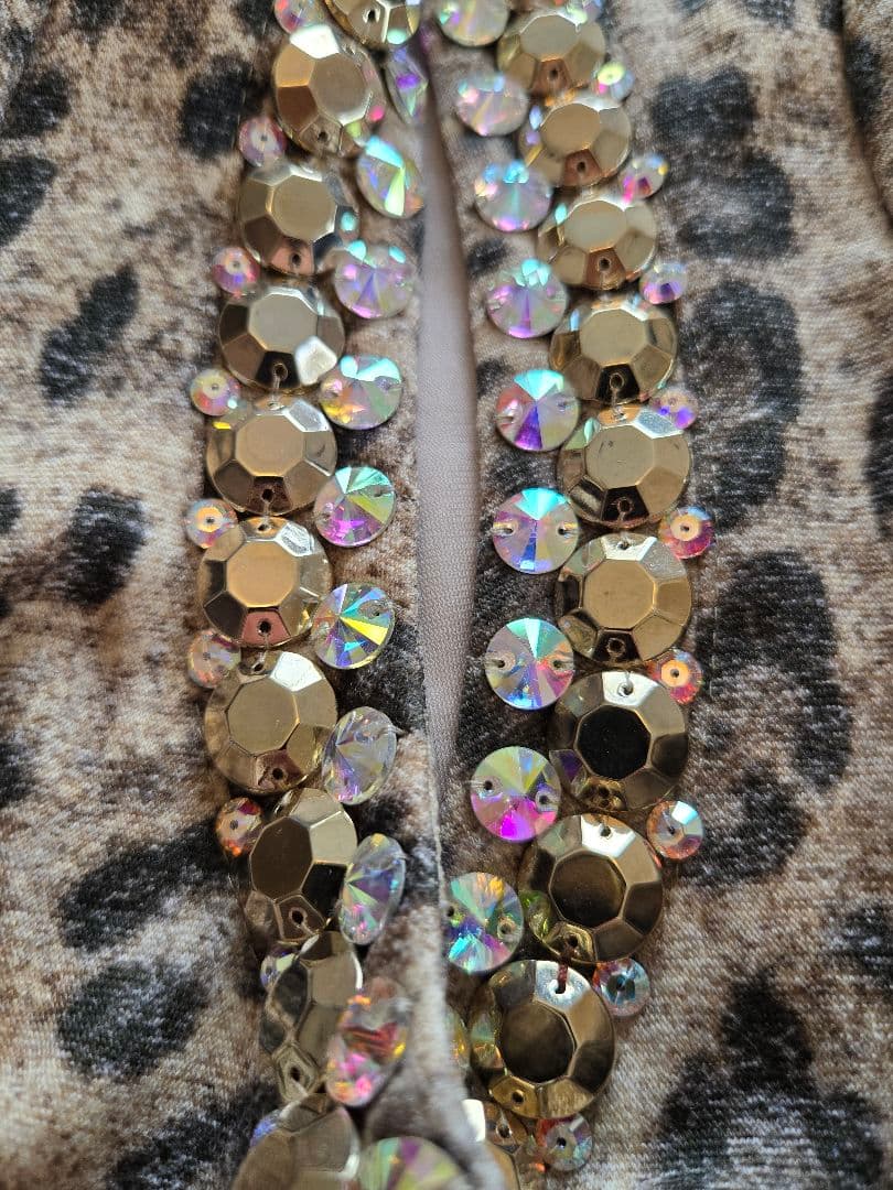 Blumarine♡レオパード柄♡オーロラストーンワンピース
